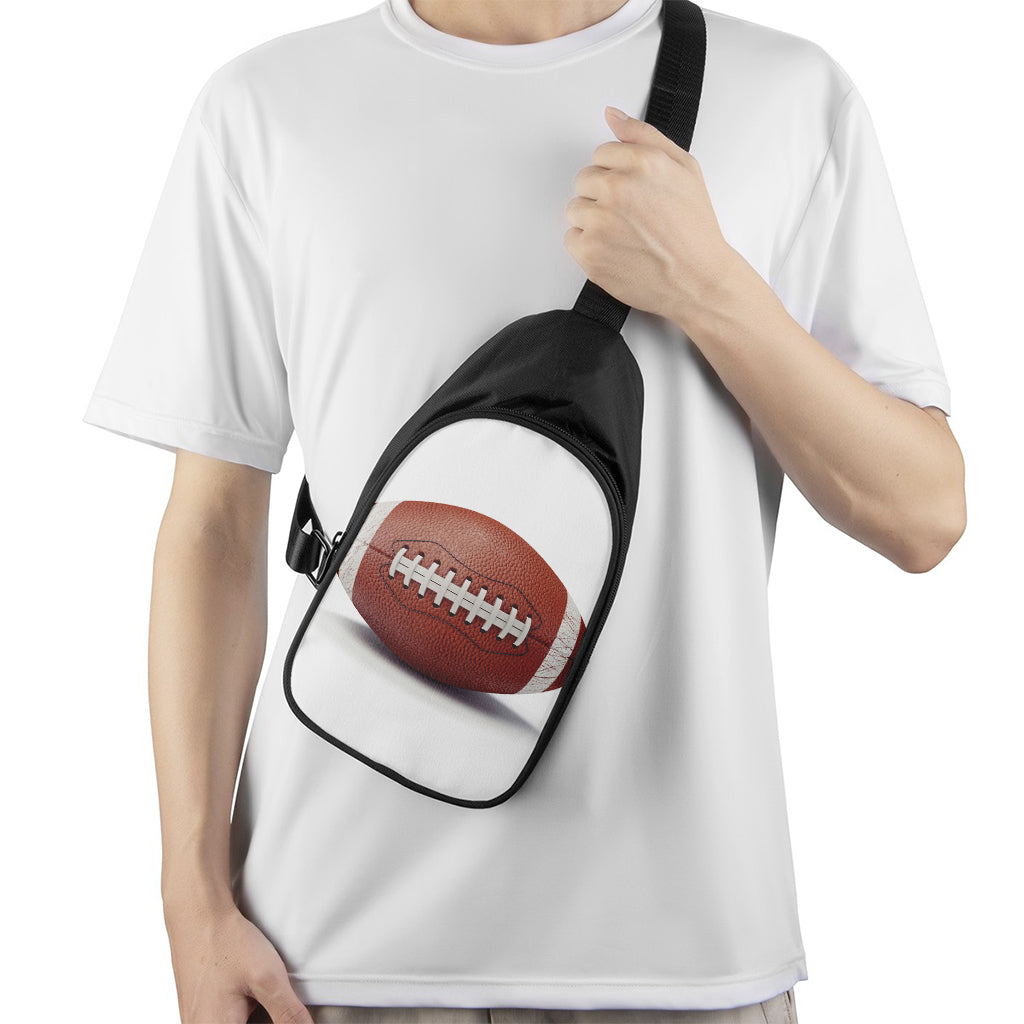 American Football Ball Print Chest Bag