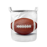 American Football Ball Print Collapsible Laundry Basket