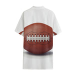 American Football Ball Print Cotton Hawaiian Shirt