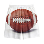 American Football Ball Print Cotton Shorts