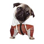 American Football Ball Print Dog Zip Up Hoodie