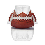 American Football Ball Print Dog Zip Up Hoodie
