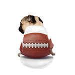American Football Ball Print Dog Zip Up Jacket
