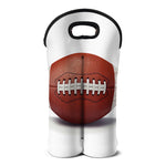 American Football Ball Print Double Neoprene Wine Tote