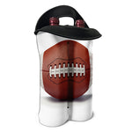 American Football Ball Print Double Neoprene Wine Tote