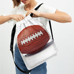 American Football Ball Print Drawstring Backpack