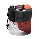 American Football Ball Print Drawstring Makeup Bag