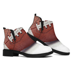 American Football Ball Print Flat Ankle Boots