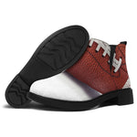 American Football Ball Print Flat Ankle Boots