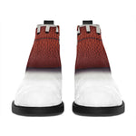 American Football Ball Print Flat Ankle Boots