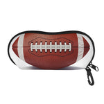 American Football Ball Print Glasses Case