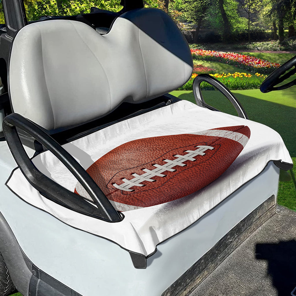 American Football Ball Print Golf Cart Seat Cover