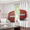 American Football Ball Print Grommet Curtains