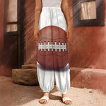 American Football Ball Print Harem Pants