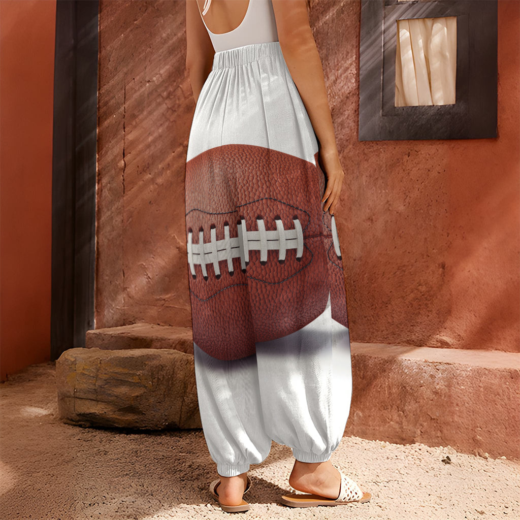 American Football Ball Print Harem Pants