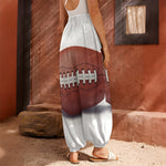 American Football Ball Print Harem Pants