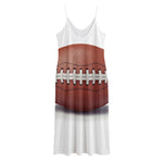 American Football Ball Print Jersey Midi Cami Dress
