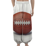 American Football Ball Print Lantern Pants