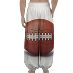American Football Ball Print Lantern Pants
