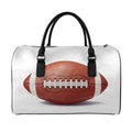 American Football Ball Print Leather Duffel Bag