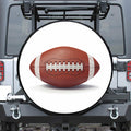 American Football Ball Print Leather Spare Tire Cover