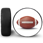 American Football Ball Print Leather Spare Tire Cover