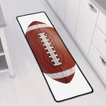 American Football Ball Print Long Kitchen Mat