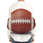 American Football Ball Print Long Sleeve Baseball Jersey