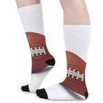 American Football Ball Print Long Socks