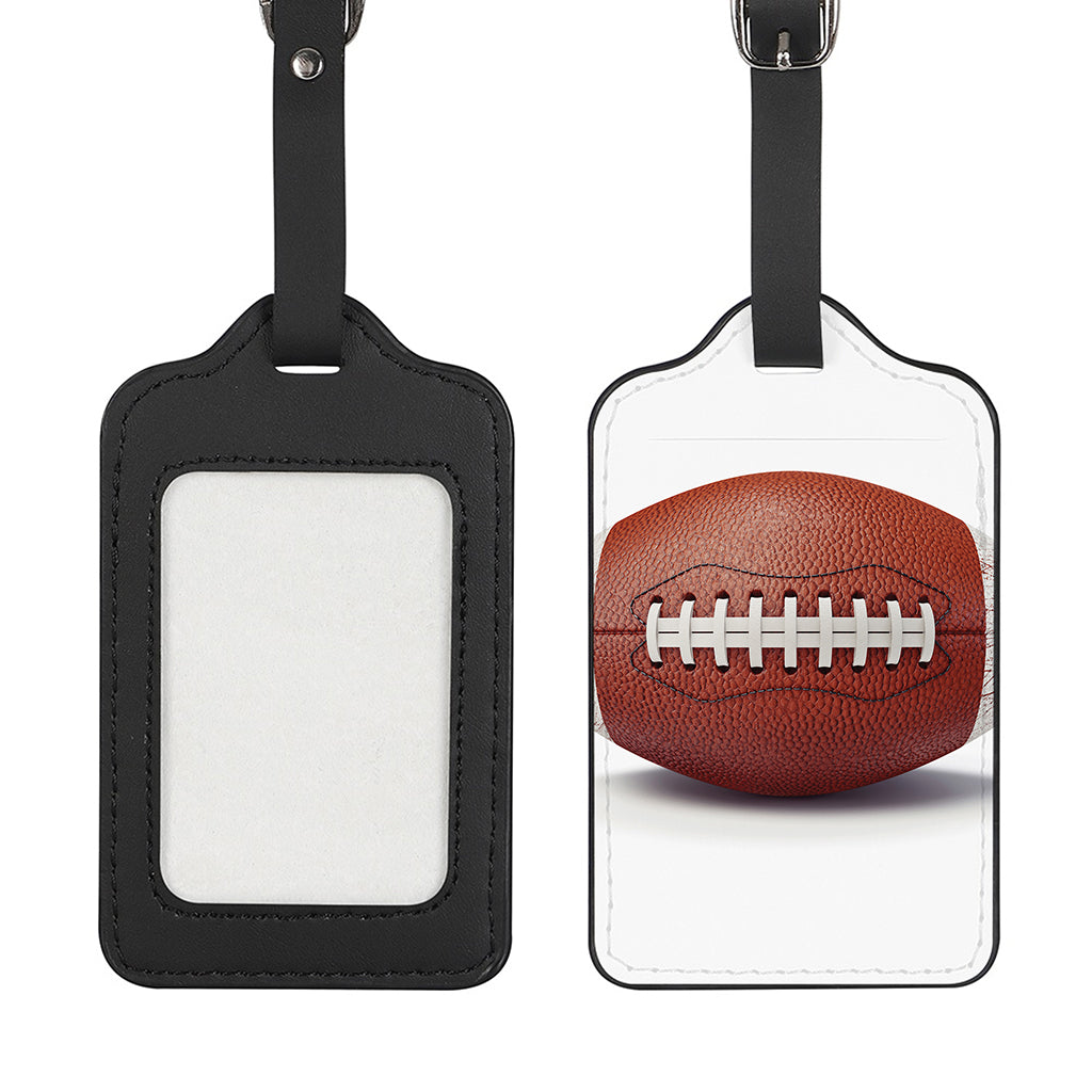American Football Ball Print Luggage Tag