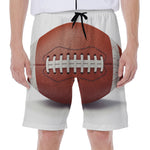 American Football Ball Print Men's Beach Shorts
