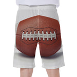 American Football Ball Print Men's Beach Shorts