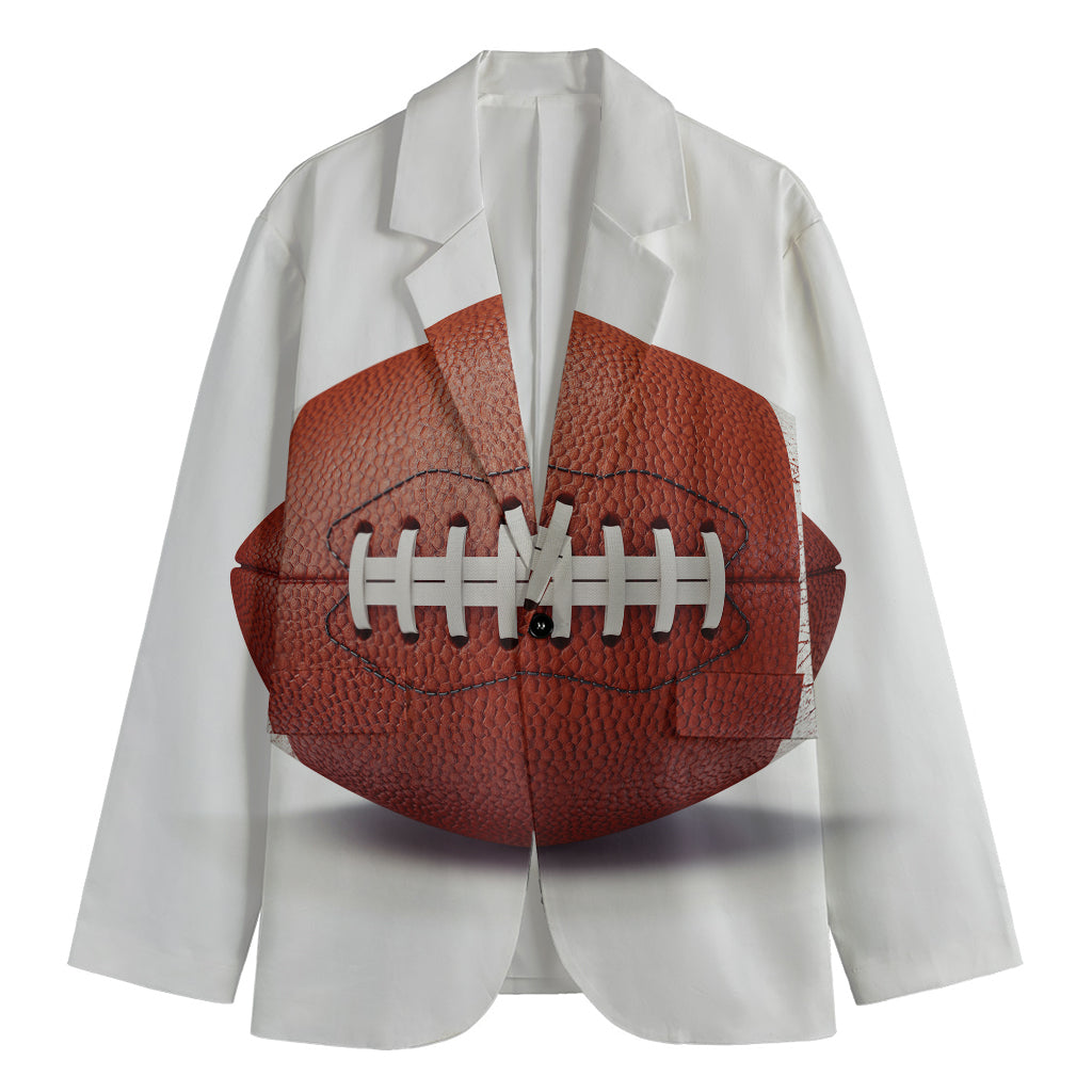 American Football Ball Print Men's Blazer