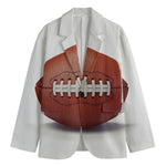 American Football Ball Print Men's Cotton Blazer