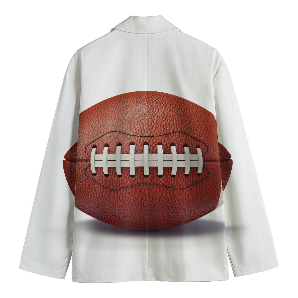 American Football Ball Print Men's Cotton Blazer
