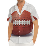 American Football Ball Print Men's Deep V-Neck Shirt