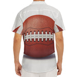 American Football Ball Print Men's Deep V-Neck Shirt