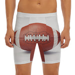 American Football Ball Print Men's Long Boxer Briefs