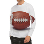 American Football Ball Print Men's Long Sleeve Rash Guard