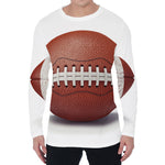 American Football Ball Print Men's Long Sleeve T-Shirt