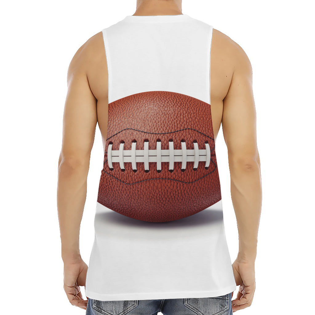 American Football Ball Print Men's Muscle Tank Top
