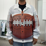 American Football Ball Print Men's Shirt Jacket