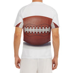 American Football Ball Print Men's Short Sleeve Rash Guard