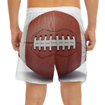 American Football Ball Print Men's Split Running Shorts