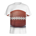 American Football Ball Print Men's Athletic T-Shirt