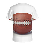 American Football Ball Print Men's Sports T-Shirt