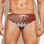 American Football Ball Print Men's Swim Briefs
