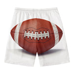 American Football Ball Print Men's Swim Trunks