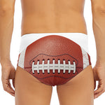 American Football Ball Print Men's Triangle Swim Briefs
