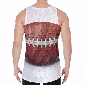 American Football Ball Print Men's Velvet Tank Top